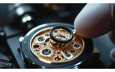 Watch movement being machined